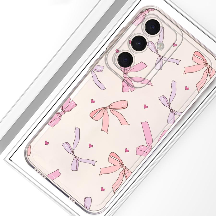 Cute Pink Bow Case for Samsung Galaxy A54 A15 A14 A16 A56 A50 A26 A24 A33 A52 A25 A51 A36 A13 A52 A31 A55 A23 A34 A35 Phone