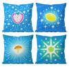 Anime Lucky Fruit Fun Pillow Case Anti-dustmite Pillowcase Invisible Zipper Silky Short Plush Sofa Cushion Cover