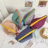 Hot Sale Women Plaid Makeup Bag Large Capacity Cotton Zipper Pouch Purse Travel Makeup Bag Portable Simple Pouch Cosmetic Bag