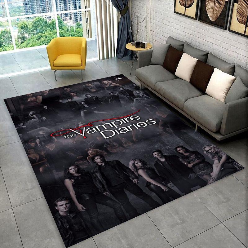 Tappeto The Vampire Diaries Damon Salvatore per Camera da Letto Soggiorno Divano Sala Giochi Zerbino Decorazione Casa, Tappeto Area Bambini Antiscivolo
