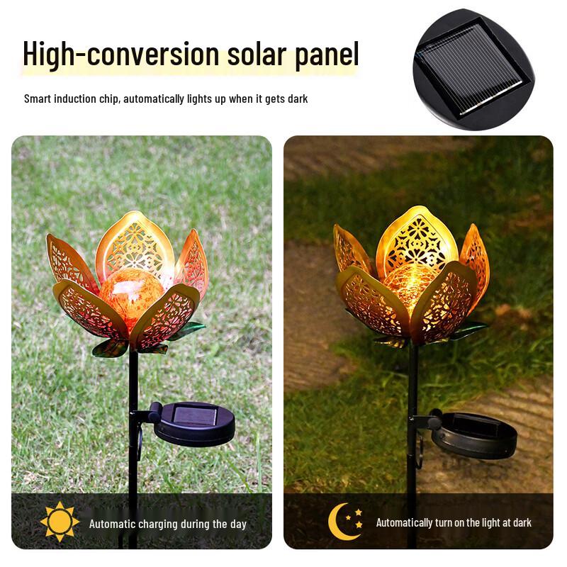 Decorative Iron Art Solar Garden Light