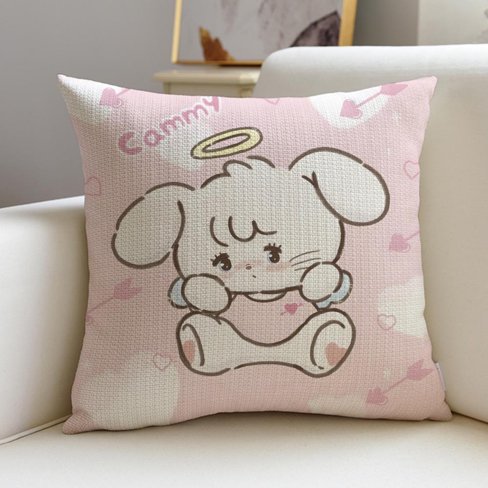 Cute MmikkoS Cushion Cover Breathable and skinfriendly linen pillowcase square removable and washable cushion