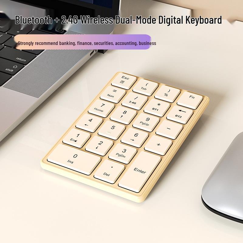 K23 Dual-Mode Wireless Mini Keyboard: Silent, Rechargeable, Bluetooth-Compatible for Computers and Laptops.
