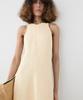 Masimodutti Linen Fluid Halterneck Midi Dress