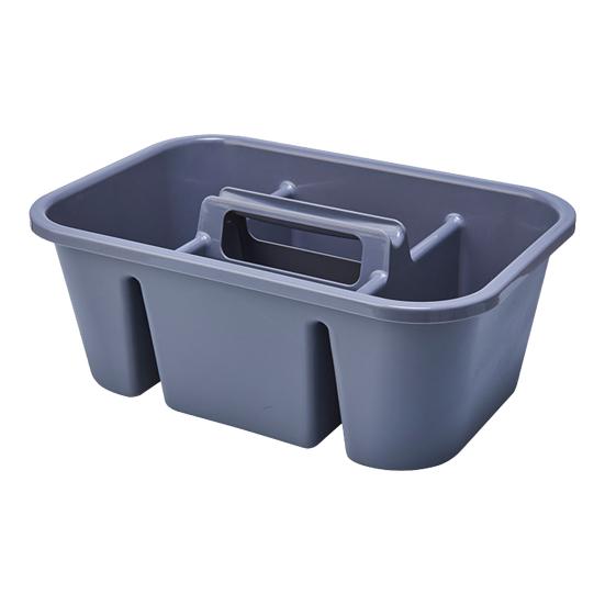 Storage Box Large Capacity Cleaning Organizer with Ergonomic Handle Multi-Compartment