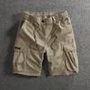 Men's American Retro Workwear Five-Point Shorts: Summer Comfort, Loose Fit, Multi-Pocket, Mid-Length