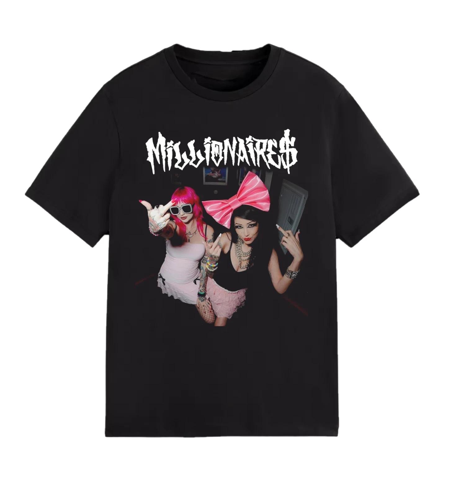 NEW MILLIONAIRES Band Album Short Sleeve Cotton Black T Shirt S-5XL TR770 XL
