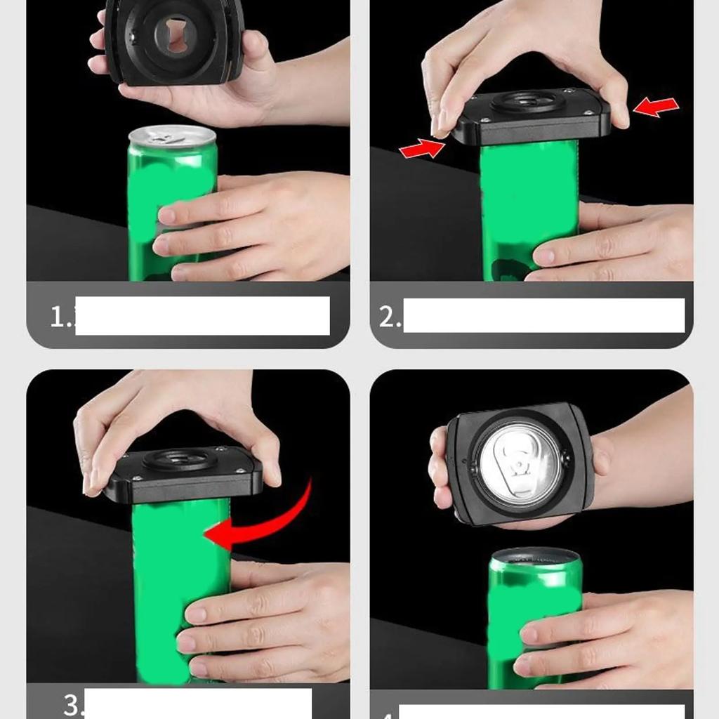 Soft Edge Sue Can Opener, Drop Top Opener, Beer Can Opener, Can cutter Top remover, handheld safe manual can opener, smooth edge