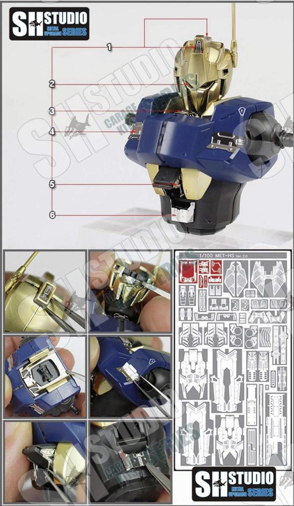 MG RE MEGA SIZE Custom Detail-Up High-Quality Metal Parts (MG 1/100 MSN-00100 Hyaku Shiki Ver. 2.0) [Parallel Import]