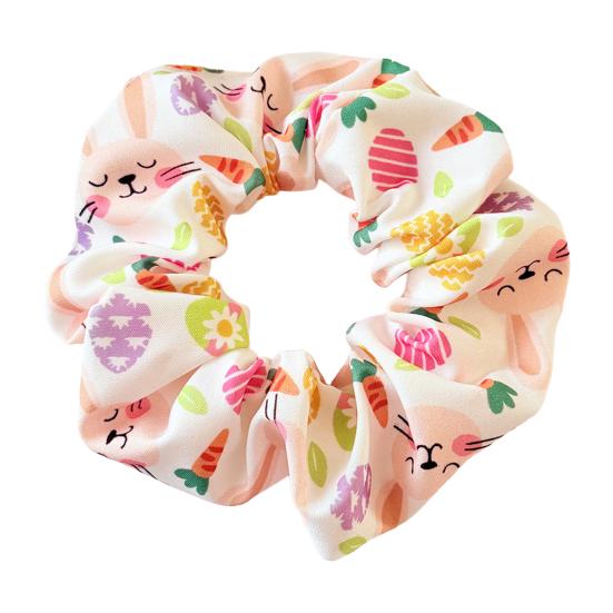 

Women Hair Tie Easter Egg Pattern High Elasticity Soft Fabric Hair Rope Bun Ponytail Holder Hair Accessory