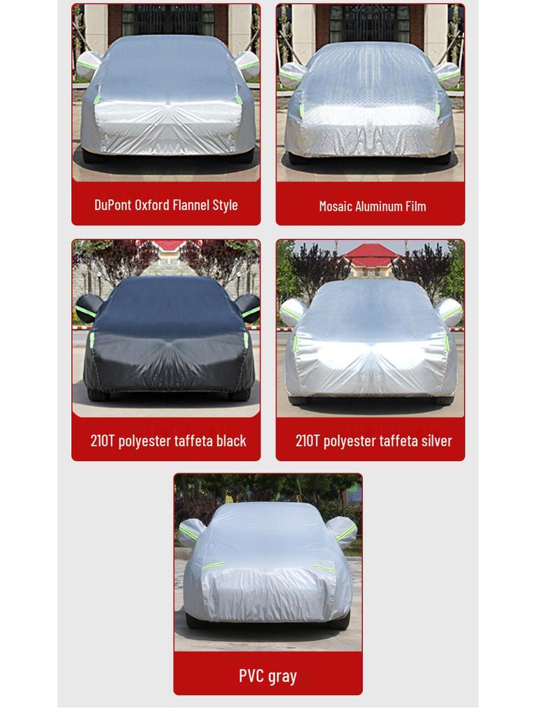 In-Stock Thickened Oxford Cloth Car Cover: Dust, Sun & Rain Protection