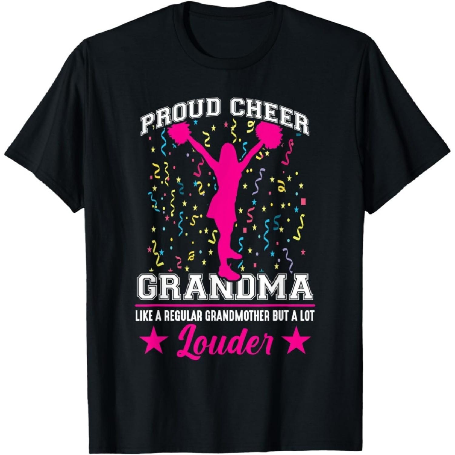 Cheerleading Grandma Family Support Cheerleader Team T-Shirt S