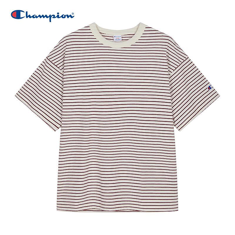 Champion Striped Cotton Crewneck T-Shirt