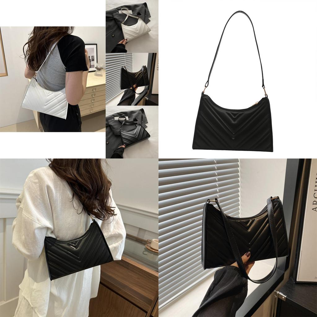 Fashionable Chic Women's Bag 2024 Trendy Simple Crescent Bag Casual Shoulder Bag