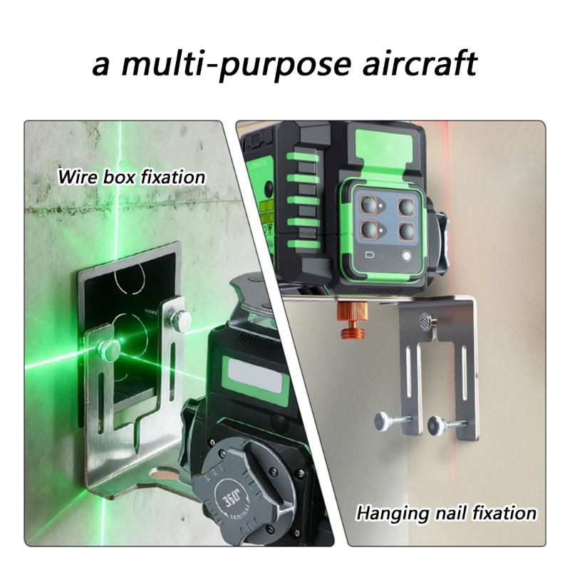 Heavy Duty L Shaped Aluminum Wall Mount Bracket for Level Tool Screw Locking Wear Resistant Design
