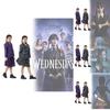 Wednesday Addams Familie Cosplay Kostüm Mit Polyesterstoff Für Halloween Und Rollenspiel
