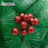 Glitter Foam Red Berry Decorations for Christmas Tree DIY and Photo Props