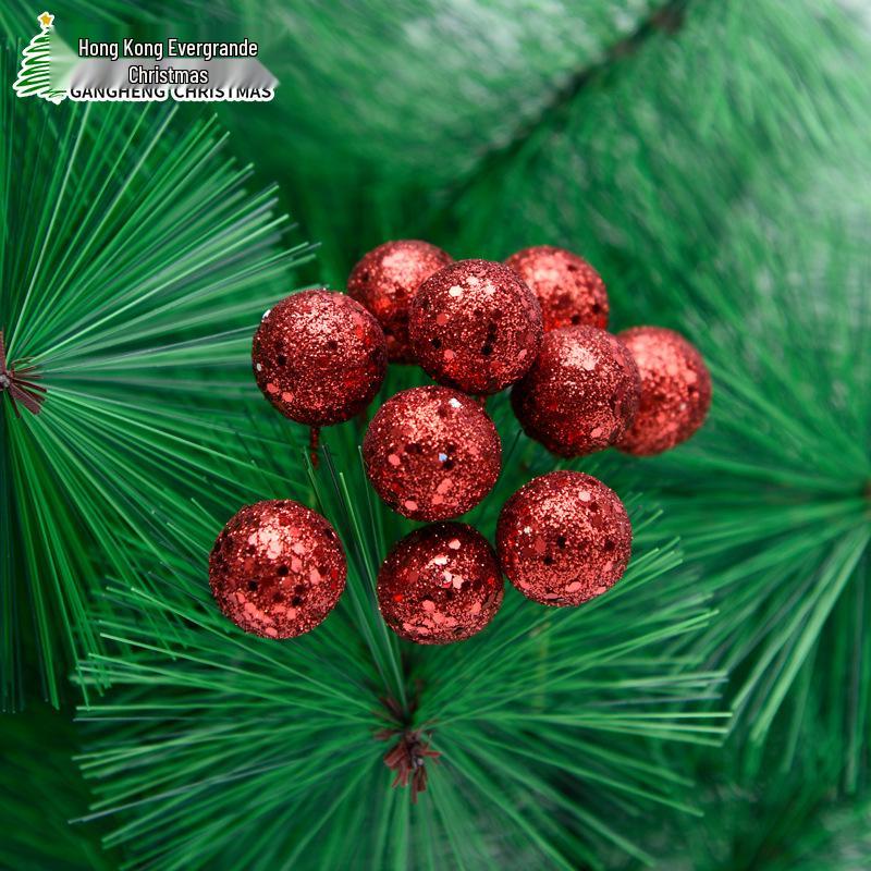 Glitter Foam Red Berry Decorations for Christmas Tree DIY and Photo Props