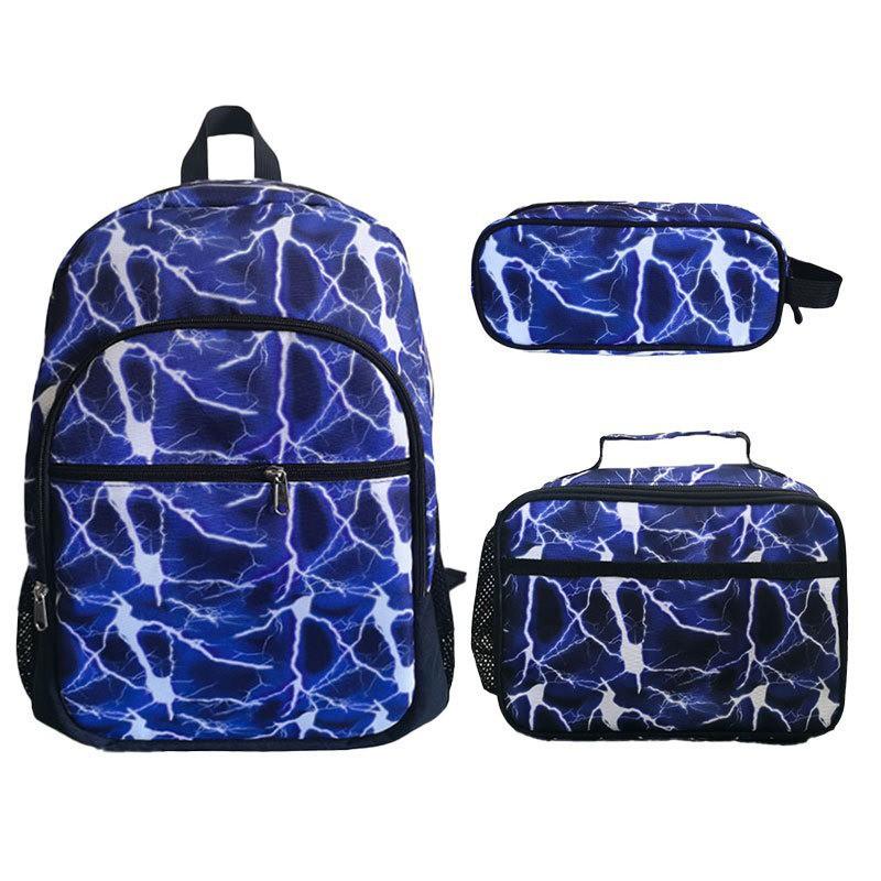 Kids School Backpack Set With Insulated Lunch Bag Pencil Case - Oxford Fabric Lightweight Cute Design Grades 1-2