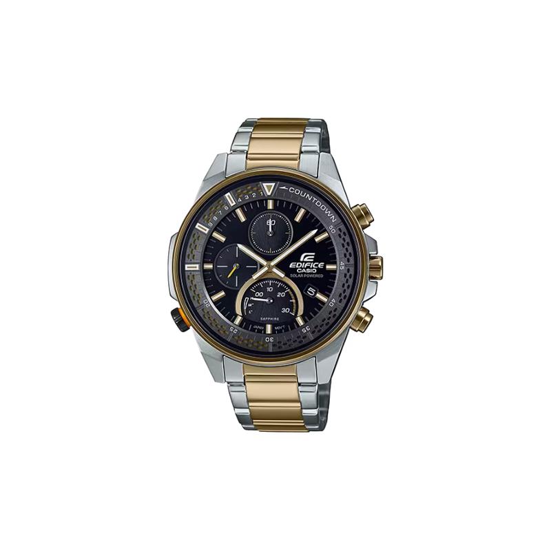 

Casio EDIFICE 100 meters waterproof quartz movement stainless steel strap Japanese and Korean watch men s watch black EFS-S590SG-1AV