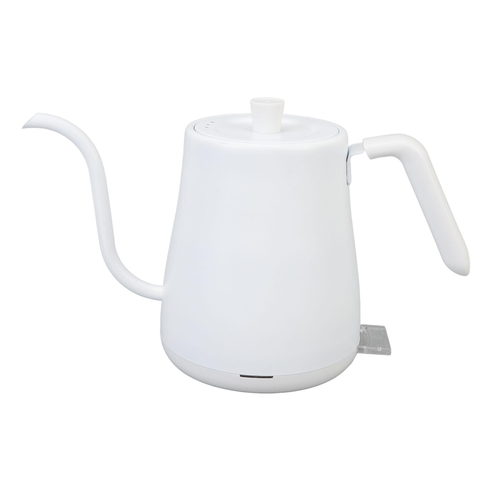 Bouilloire électrique à col de cygne 800 ml 1 000 W Arrêt automatique Bouilloire à bec verseur en acier inoxydable ABS 304