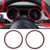 For 2015-2018 Ford Mustang Interior Dashboard Ring Trim Cover Decor Red Carbon