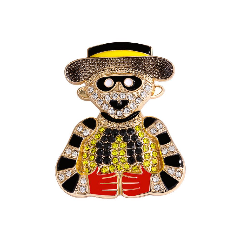 Circus Clown Fashionable Versatile Farmer Accessory Brooch