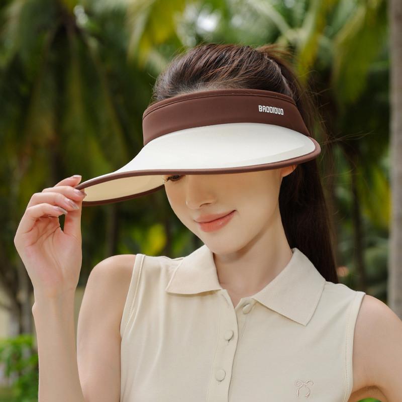 Summer Ice Silk Wide Brim Sun Hat With Breathable Mesh For Outdoor Travel Women