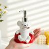 Yousheng 220ML French Bulldog Soap Dispenser, Refillable Liquid Hand Soap Shower Gel Container, Empty Pump Lotion Bottle, Bathroom