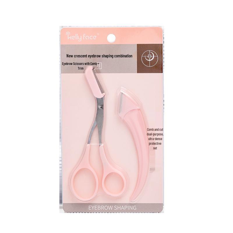 

Набор для формирования бровей Kelly Face Crescent: Включает расческу для бровей, ножницы и бритву.