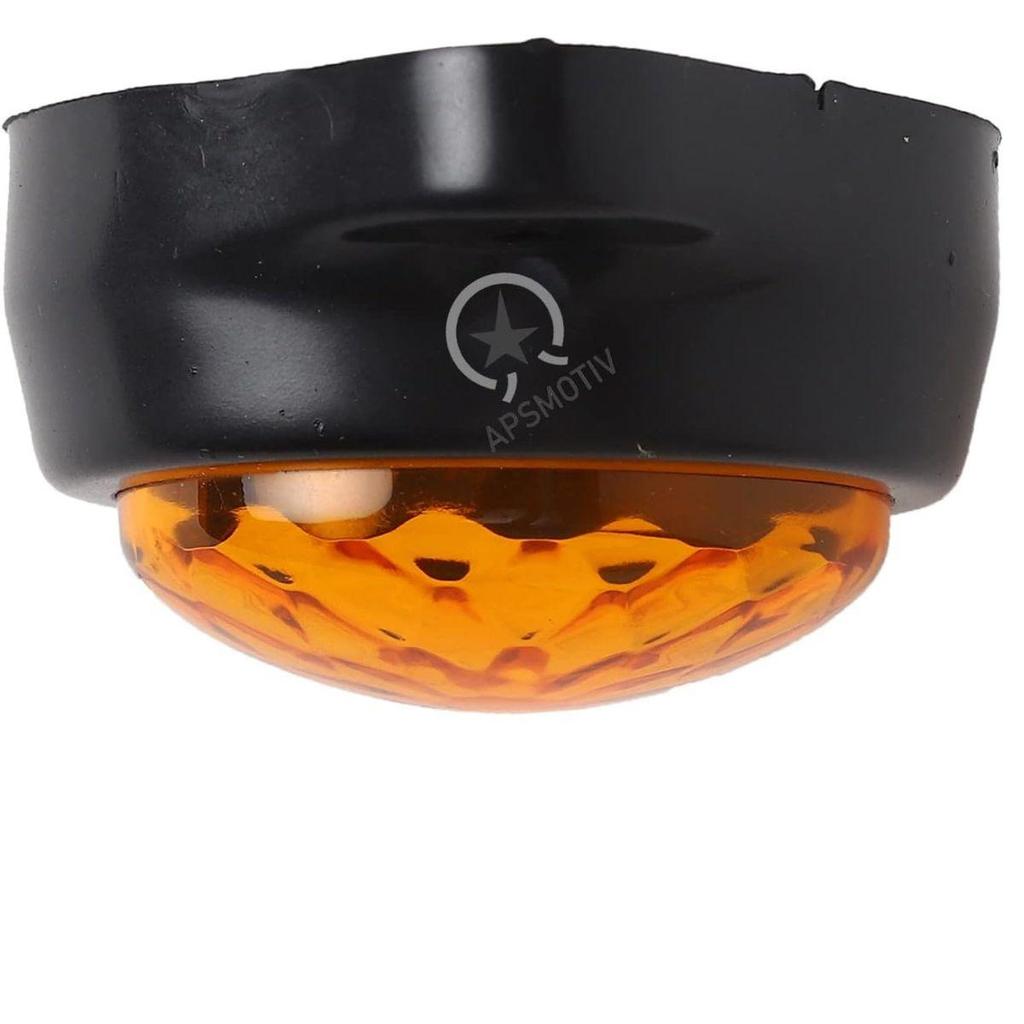 Pack of 6 Round Amber LED Trailer Side Marker Lights 12V DC Clearance Signal Lamps for Truck Boat Bus