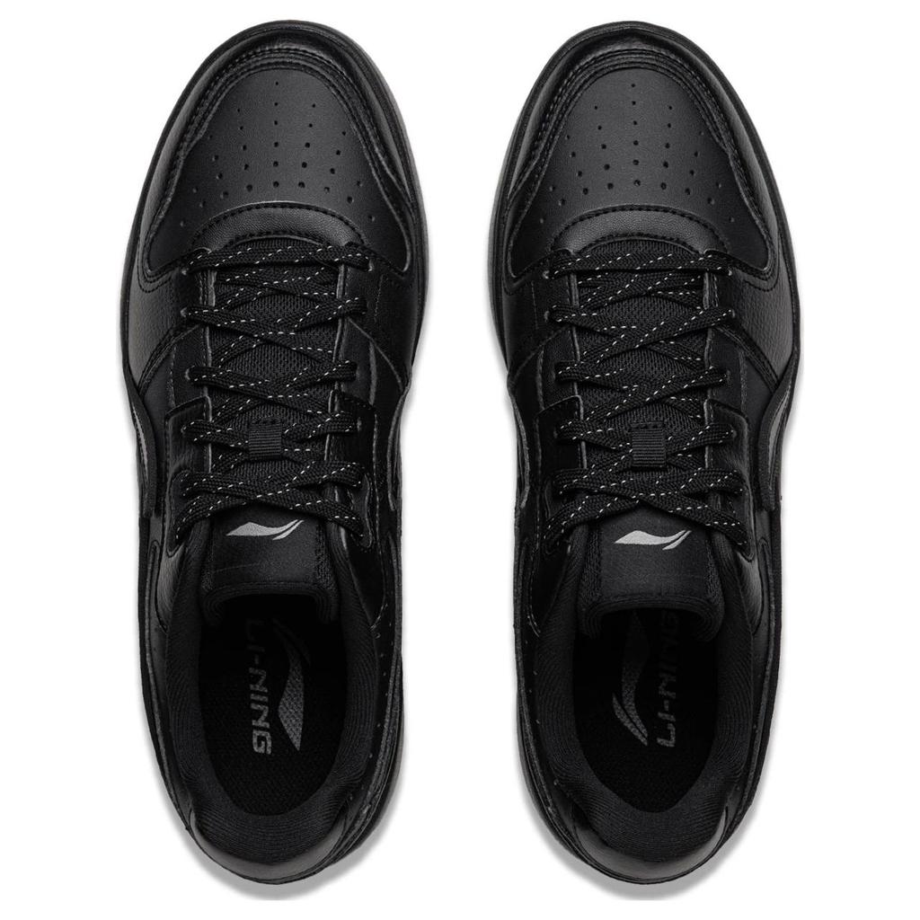 Li Ning Sycee Slip Resistant Cushioning Abrasion Resistant Low top Skateboard Shoes Men's Black AGCU515-5
