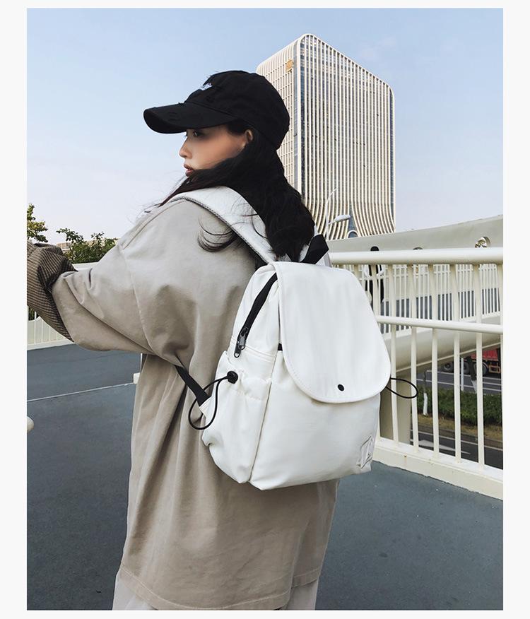 2025 Minimalist Lightweight Backpack: Versatile Flap Shoulder Bag for Outdoor Travel, Unisex Casual Style