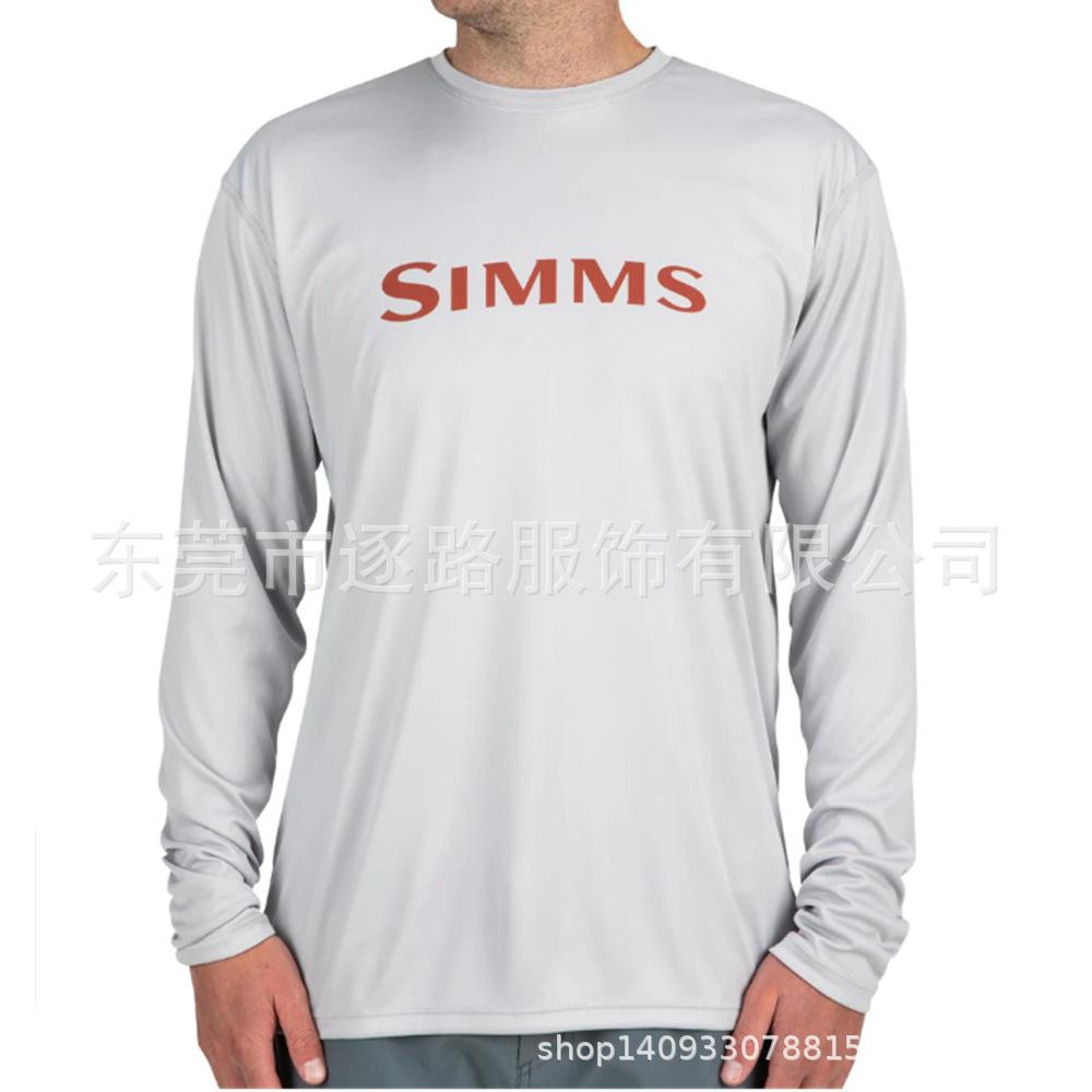 SIMMS Men's Short Sleeve Breathable Sunscreen Fishing Suit Taiwan Fishing Sea Fishing Boat Fishing Luya Fishing Suit