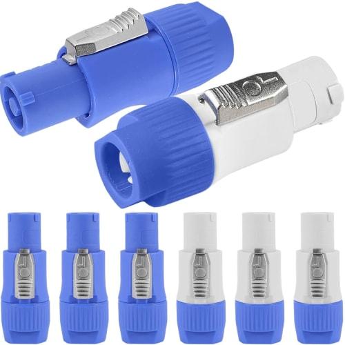 

Xiatiaosann 8-Piece Pack 3-Pin Speakon Male Connector Adapter for PowerCon Stage Lights, LED Screens, and Audio Equipment, Compatible with Neutrik NAC