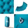 Double Self Inflating Sleeping Mat with Pillow Blue