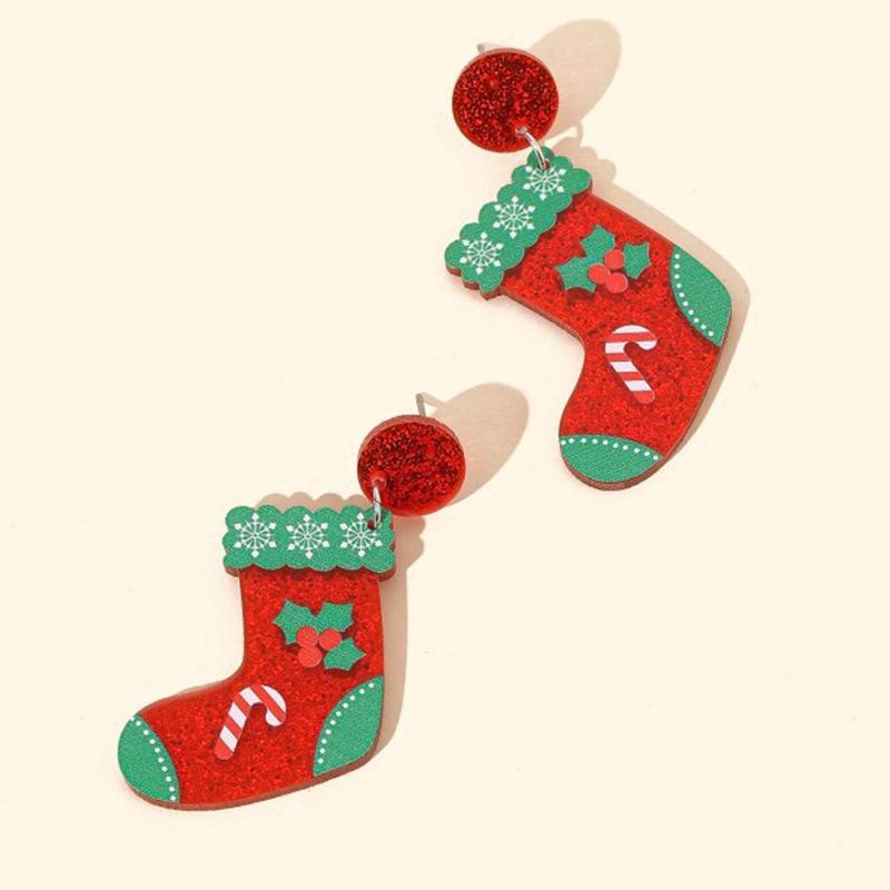 Silver Needle Santa Hat Dinosaur Stud Earrings - Trendy, High-End Design