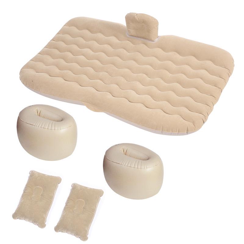 Folding SUV Inflatable Car Bed - PVC Flocking Travel Mattress