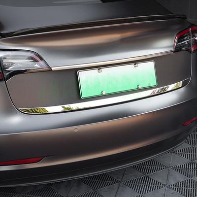 Acessório Automotivo Traseiro Porta da Tampa do Porta-Malas Acabamento Traseiro em Aço Inoxidável para Tesla Model Y - Acabamento Traseiro da Porta Traseira 2PCS /