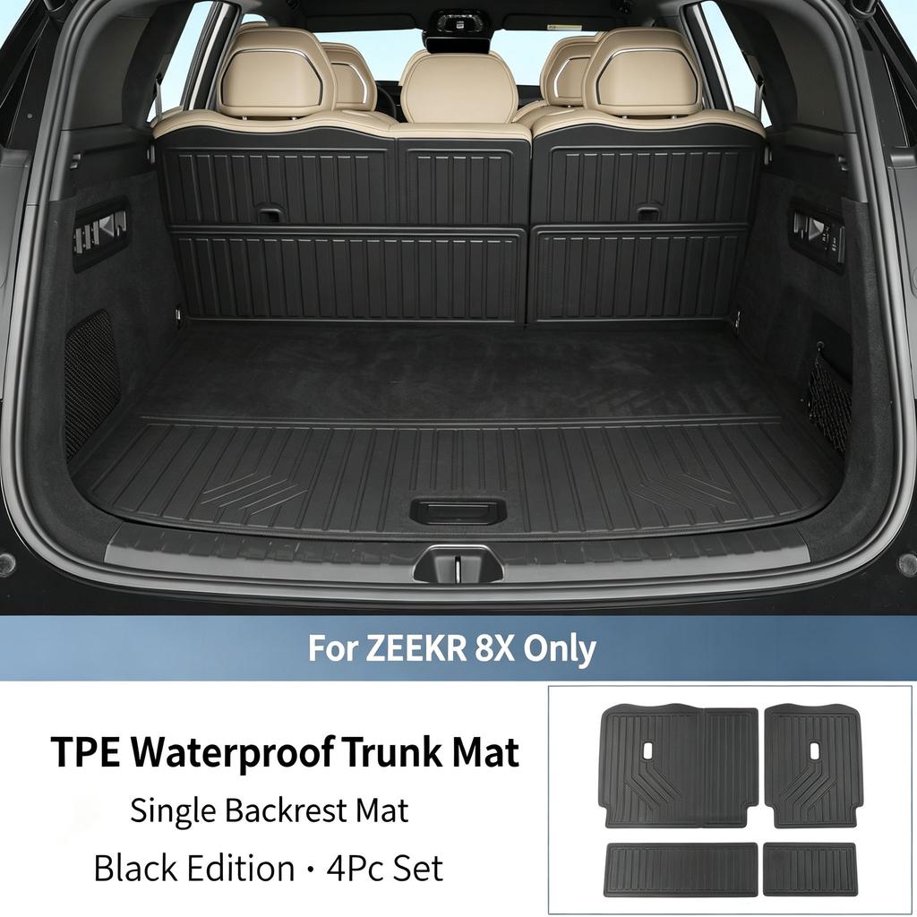 FOR ZEEKR 8XRear Trunk Pad Scratch Resistant and Waterproof TPE, Trunk Pad, Backrest, Seat Protection Pad Interior Modification