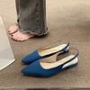 Fairy Wind Bag Head Sandals Female Low Heel Thick Heel Pointed Head Light Mouth Strap Rear Empty Single Shoes Gentle with Skirt Women's Shoes