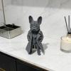 Bulldog Gentleman Statue Ornament, French Bulldog Gentleman Detective Sculpture, Cool Windbreaker Sunglasses Shaped Handicrafts
