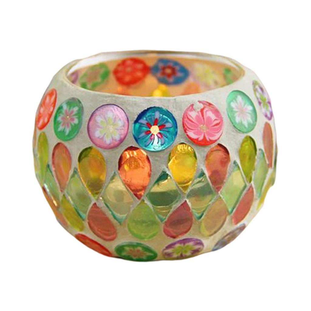 Tea Light Candle Holder Handmade Candle Multicolor Votive Candle Stand for