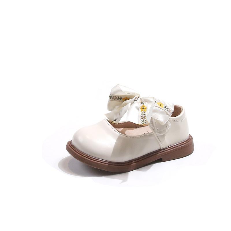 2024 Spring Autumn Children Shoe Fashion Girls Anti Slip Leather Shoes Designer Party Dresses Shoes Soft Soled Kids Casual Shoes