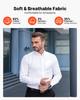 Men's Button Up Shirt, Mens Long Sleeve Wrinkle-free Button Down Dress Shirts, Slim Fit Soft Stretch Fabric for Business Casual or Formal, Work,