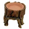 Reptiles Cave Feeder Stump Shaped Terrariums Ornaments Food Dish for Turtles Water Feeding Tray Gecko Cave