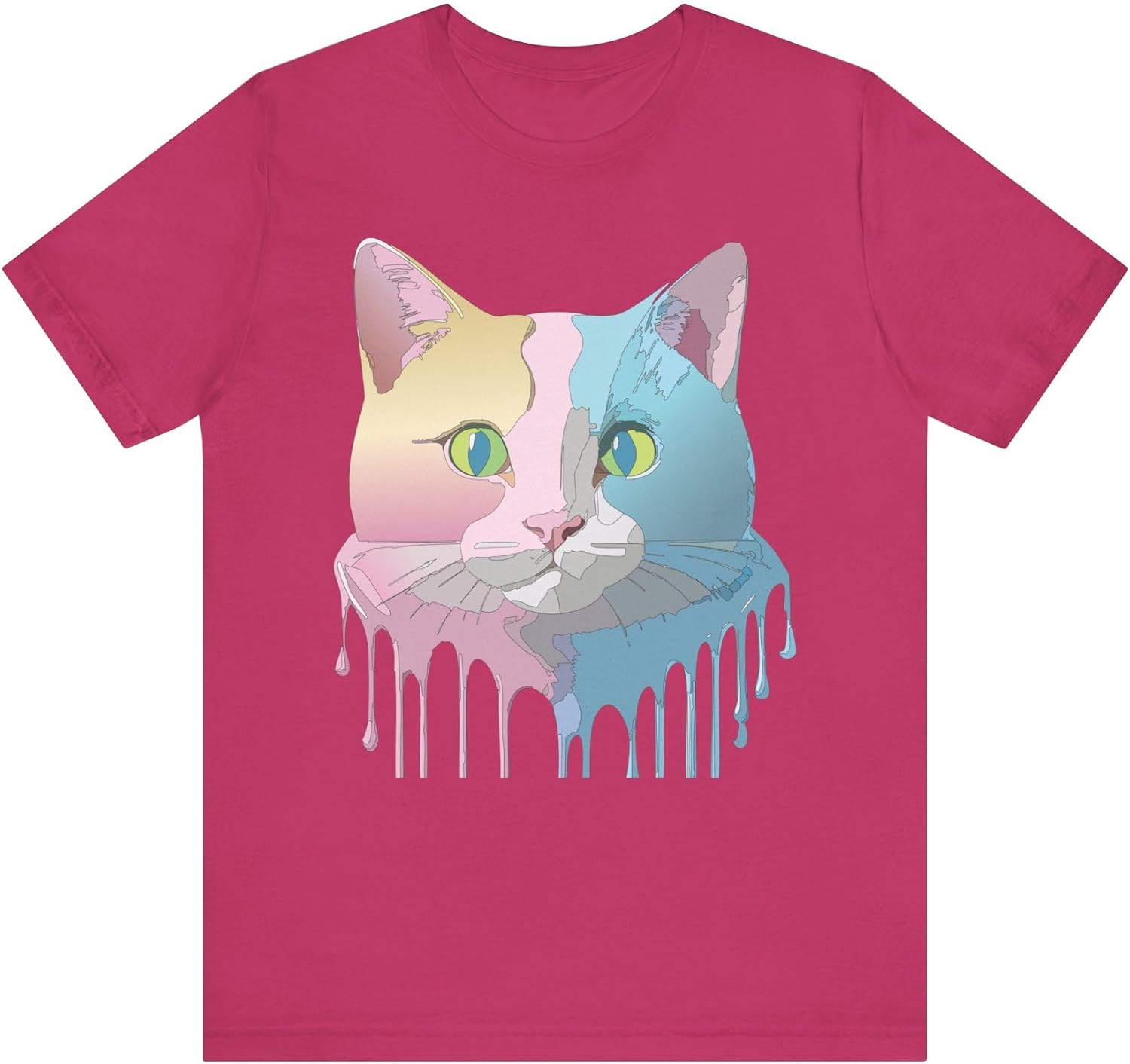 Cat Graphic Design Tee, Cat Shirt, Vintage Tees, Art Design T-Shirt, Animal Graphic Tee, Animal Shirts 8 S разноцветный