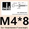 M3-M8 Hand-Tightened Transparent Acrylic Knurled Screw 