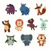 10pcs-Animals Pattern Bathroom Bathtub None Slip Stickers Staircase Floor Mat Kids Room Self-adhesive Anti-skid Sticker