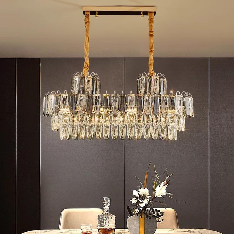 2025 Modern Minimalist Crystal Chandelier for Living and Dining Rooms